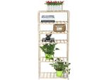 6 Tier Display Flower Stand Shelf Garden Wooden Book Storage Rack Indoor Outdoor
