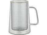 Set Di 4 Bicchieri Da Caffè A Doppia Parete Con Manico 200 Ml Antracite Resistente Al Calore