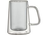 Set Di 4 Bicchieri Da Espresso A Doppia Parete Con Manico, Resistenti Al Calore - 80Ml Antracite