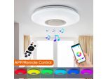 Plafoniera Dimmerabile Led Rgbw Lampada Altoparlante Musicale Bluetooth Telecomando App - App+Remote Control