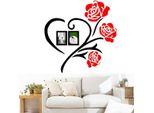 50X50/80X80Cm 3D Roses Acrylic Wall Sticker Vinyl Art Decor Living Room Home Decal - S