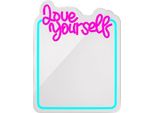 Forever Light Led Luce Decorativa Al Neon Con Specchio Decorazione Murale Love Yourself