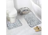 Honana 2Pcs 3D Pietra Memory Foam Tappetino Da Bagno Set Antiscivolo Tappeto Pavimento Assorbente Bagno Brocche