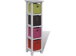 Mobile Contenitore Con Cestini Multicolore In Legno Di Paulownia