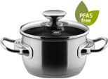 Casseruola Con Coperchio In Vetro Da 16, 20 O 24 Cm, Acciaio Inox, Lucido - Injoy® Senza Pfas