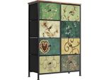 Cassettiera Fortuna Lai Con 8 Cassetti In Tessuto, Credenza Con Cassetti In Tessuto, Cassettiera Per Cucina Ufficio Corridoio, Mobile Tv Con Cassetti In Tessuto