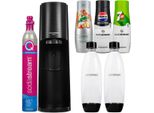 Sodastream Sparkling Water Maker Terra Black 2 Bottiglie Sciroppo Quickconnect Set
