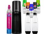 Sodastream Spumantizzatore Terra Black Con 2 Bottiglie 5 Sciroppi Bombola CO2