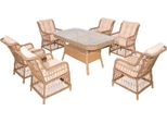 Set Di Mobili Da Giardino In Rattan Di Alta Qualità Set Di Divani 7 Pezzi Tavolo Poltrone