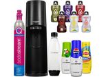 Sodastream Per Acqua Frizzante Terra Black Set Con Cartuccia Per Sciroppo In Bottiglia