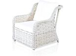 Set Di Divani Mobili Da Giardino Tavolo Da Pranzo Sgabelli Poltrone Rattan Bianco Gruppo Di Sedute 6 Pezzi.