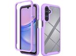 Custodia Per Samsung Galaxy A16 5G/4G, Copertura Posteriore Trasparente Ibrida, Robusto Paraurti In Tpu, Custodia Antiurto Viola