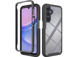 Custodia Per Samsung Galaxy A16 5G/4G, Copertura Posteriore Trasparente Ibrida, Robusto Paraurti In Tpu, Custodia Antiurto Nera