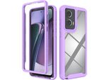 Custodia Per Motorola Moto G Stylus 5G (2024), Copertura Posteriore Trasparente Ibrida, Robusto Paraurti In Tpu, Custodia Antiurto Viola