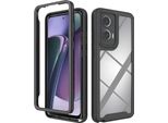 Custodia Per Motorola Moto G Stylus 5G (2024), Copertura Posteriore Trasparente Ibrida, Robusto Paraurti In Tpu, Custodia Antiurto Nera