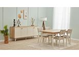 Tavolo Da Pranzo 4X Sedie Sala Da Pranzo Set Completo Gruppo Tavolo Mobili In Legno Set Da Pranzo