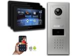 Videocitofono Ip Goliath Con Telecamera 7 Pollici Codice Numerico Rfid Argento : Scatola Da Incasso : 7 Pollici In Nero : 3 Monitor Numero: 3 Monitor Colore: 7 Pollici In Nero Montaggio: Scatola Da Incasso