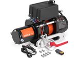Argano Elettrico A Cavo 12V Dc - Capacità Di Carico 2722 Kg - Argano Motorizzato A 12 Cadute - Argano Elettrico Potente - Ideale Per L'edilizia E L'agricoltura