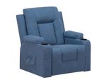 Comhoma Poltrona Reclinabile Poltrona Tv In Tessuto Con Funzione Reclinabile Poltrona Tv Regolabile, Poltrona Reclinabile, Tessuto Blu