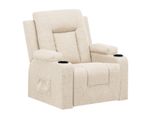 Comhoma Poltrona Reclinabile Poltrona Tv In Tessuto Con Funzione Reclinabile Poltrona Tv Regolabile, Poltrona Reclinabile, Tessuto Beige