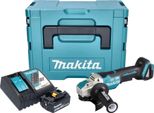 Makita Dga 520 RG1JX1 Smerigliatrice Angolare A Batteria 18 V 125 Mm X-LOCK Brushless + 1X Batteria Ricaricabile 6,0 Ah + Caricabatterie + Makpac