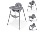 Seggiolone Costway 4-In-1 Convertibile Per Bambini Con Imbracatura Di Sicurezza, Vassoio Regolabile E Poggiapiedi Grigio