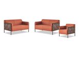 Divani Moderni Poltrona 2 Posti Arancione Set Di Divani In Pelle Divani In Tessuto Completo