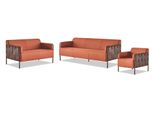 Set Completo Di Divani A 3 Posti E 2 Posti Con Poltrona Set Di Divani Arancioni Divani