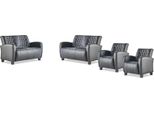 Set Di Divani Poltrona A 2 Posti Nera Chesterfield Divani Moderni In Pelle