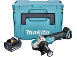 Smerigliatrice Angolare A Batteria Makita Dga 520 F1JX1 18 V 125 Mm X-LOCK Brushless + 1X Batteria Ricaricabile 3,0 Ah + Makpac - Senza Caricabatterie