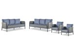 Divani Rivestimenti Acciaio Inox Set Di Divani In Pelle Poltrona A 3 Posti Grigio Blu Tessile