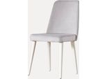 Sedia Da Pranzo Cucina Gruppo Di Sedie 6Pcs Legno Tessuto Bianco