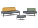 Set Completo Poltrona 3 Posti 2 Posti Nero Giallo Verde Art Deco Pelle