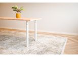 Gamba Del Tavolo Regolabile In Acciaio Bianco 700 - 1100 Mm - Per Pezzo