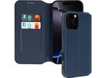Avizar, Custodia In Pelle Finta Classic Edition Per Apple Iphone 16 Pro Max, Blu Scuro