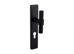 Maniglia Per Porta Lavuzo Pesaro Nera Con Piastra Rettangolare PC72 - Pro Set