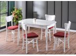 Set Da Pranzo Bianco Tavolo 4X Sedie Design Mobili Moderni Tavolo Da Pranzo Di Lusso