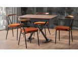 Set Sala Da Pranzo Marrone Set Moderno Tavolo 4X Sedie Design Mobili Lusso Tavolo Da Pranzo
