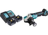 Smerigliatrice Angolare A Batteria Makita Dga 520 SGX1 18 V 125 Mm X-LOCK Brushless + 2X Batteria Ricaricabile 6,0 Ah + Caricatore