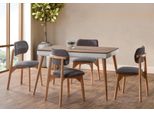 Set Da Sala Da Pranzo Lusso Grigio Set Di Sedie 4X Sedie Set Da Pranzo Set Di Poltrone