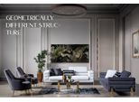 Set Di Divani Di Lusso Divano 3 Posti Poltrona Tessuto Moderno Grigio Set Moderno