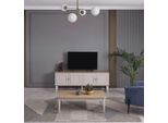 Mobile Porta-Tv Rtv Lowboard Soggiorno Grigio Legno Credenza Moderna