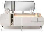 Credenza Di Lusso Credenza Armadio Specchio Legno Bianco Cassettiera Moderna