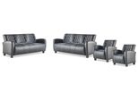 Set Divano Chesterfield Poltrona 3 Posti Nero Poltrona Divano Pelle Legno
