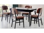 Set Da Sala Da Pranzo Lusso Set Di Sedie Nere 4X Sedie Set Da Pranzo Set Di Poltrone