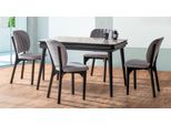 Set Sala Da Pranzo Tavolo Da Pranzo Allungabile 4X Sedie Set Moderno Set Da Pranzo Nero 5 Pezzi
