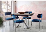 Sala Da Pranzo Set Blu Tavolo 4X Sedie Design Mobili Moderni Tavolo Da Pranzo Di Lusso