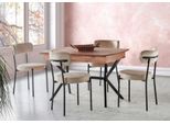 Tavolo Da Pranzo Completo Di Alta Qualità 4х Sedie Mobili Da Sala Da Pranzo Di Lusso Marrone Lusso