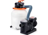 Pompa Filtro A Sabbia Per Piscine Fuori Terra - Serbatoio Filtro A Sabbia Da 12 Pollici - Portata 10000 L/H - 0,5 Cv - 285 W - Sistema Di Pompe Per Piscine - 6 Vie