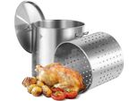 Pentola In Acciaio Inox - Pentola Da 79,5 Litri - Pentola Per Salse Con Coperchio A Cestello - Ideale Per Zuppe E Salse - Utensile Da Cucina Di Alta Qualità